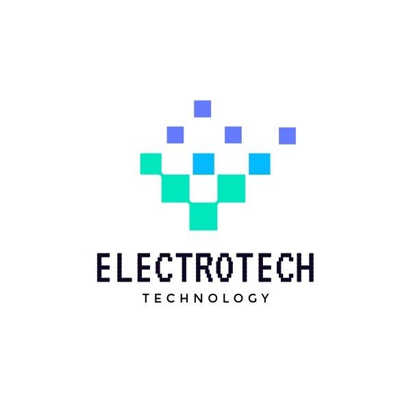 science, electronic, digital, Blue And Green Modern Technology Company Logo Template