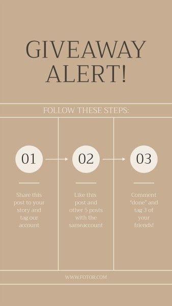giveaway, promotion, promo, Fashion E-commerce Online Shopping Branding Step By Step Instagram Story Template