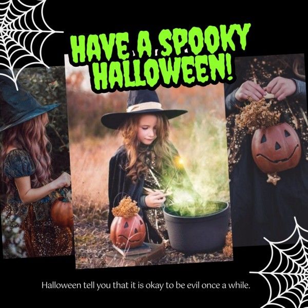 social media, festival, happy halloween, Black Have A Spooky Halloween Instagram Post Template