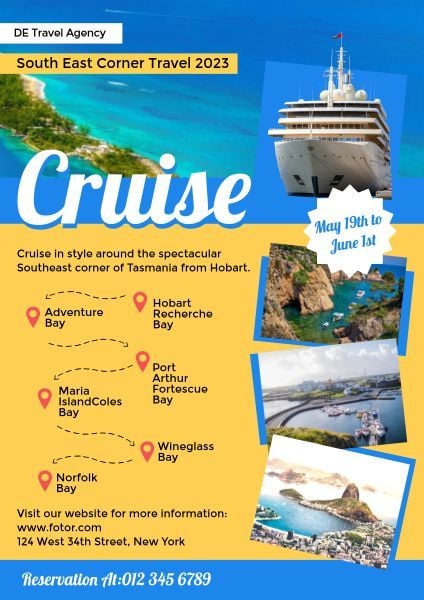 travelling, sale, ads, Travel Agency Cruise Promotion  Poster Template