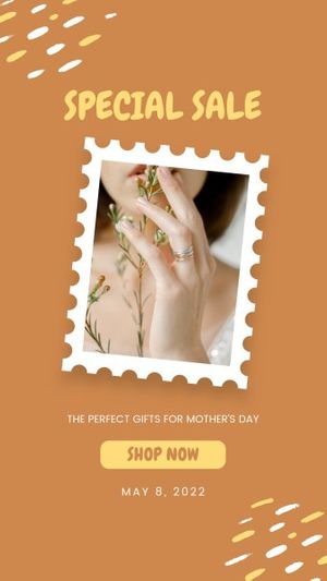 Brown Modern Mother's Day Sale Instagram Story