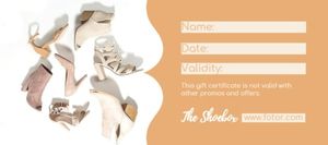 lifestyle, business, retail, Shoes Shop Gift Certificate Template