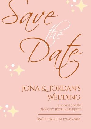 marriage, marry, love, Shiny Pink Save The Date Wedding Invitation Template