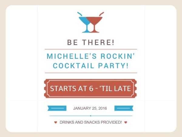 event, parties, events, Cocktail party invitation Card Template