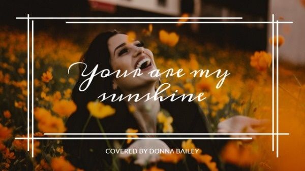 song, singer, music, You Are My Sunshine Cover  Youtube Thumbnail Template