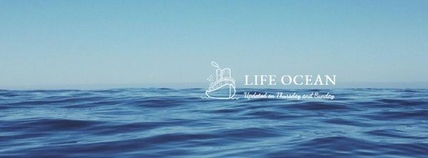 lifestyle, minimalist, sea, Life Ocean Facebook Cover Template