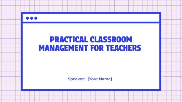 Pink And Blue Grid Pattern Background Education Presentation