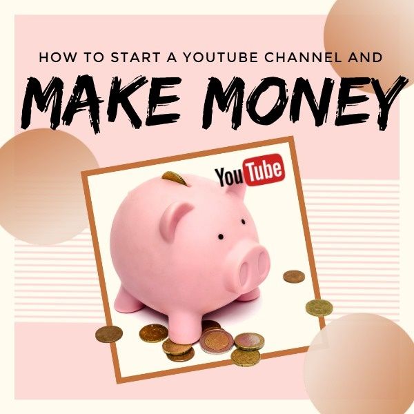 coin, video, tips, How To Start Youtube Channel And Make Money Instagram Post Template