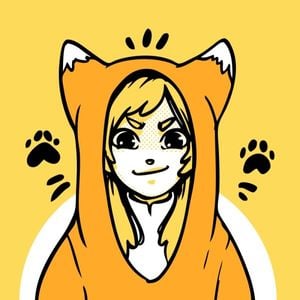 anime, character, costume, Yellow Animal Cute Girl Discord Profile Picture Avatar Template