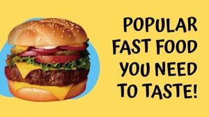 burgers, business, commercial, Yellow Fast Foof Delivery Youtube Thumbnail Template