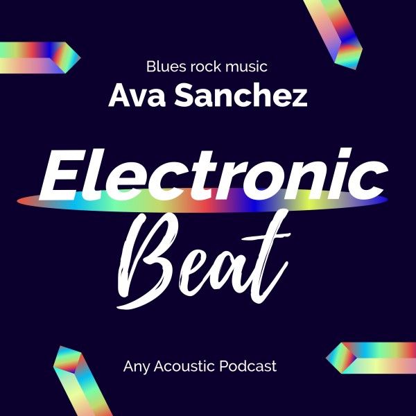 Black Blues Rock Music Electronic Beat Podcast Cover