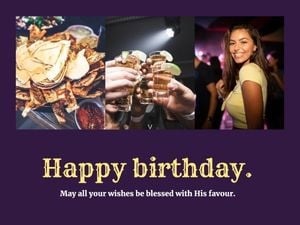 greeting, wishing, blessings, Happy Birthday Card Template