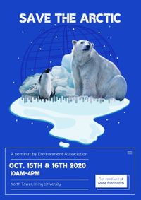global warming, seminar, environment, Save The Arctic Flyer Template