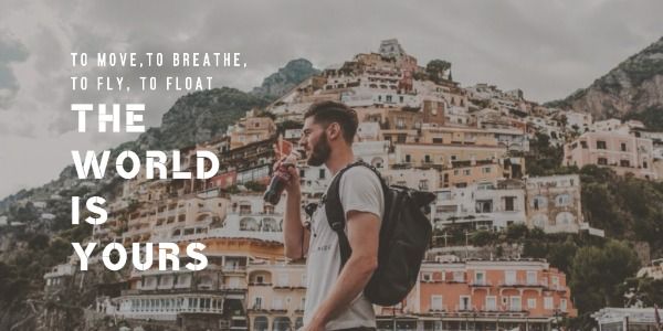 quote, inspiration, life, Travel Photo Twitter Post Template
