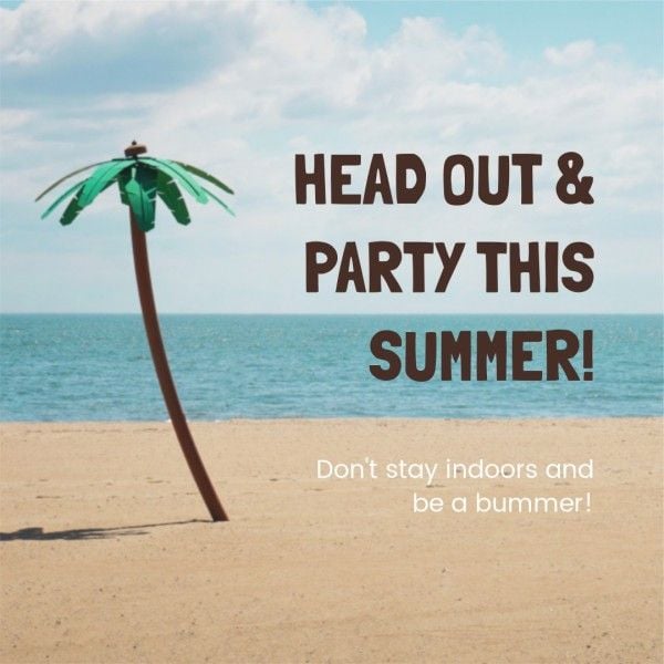 season, story, media, Summer Party Instagram Post Template