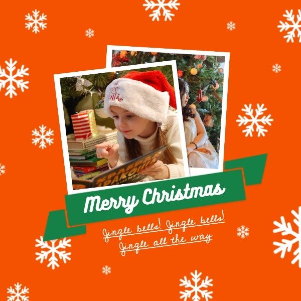 xmas, family, christmas day, Merry Christmas Photos Instagram Post Template