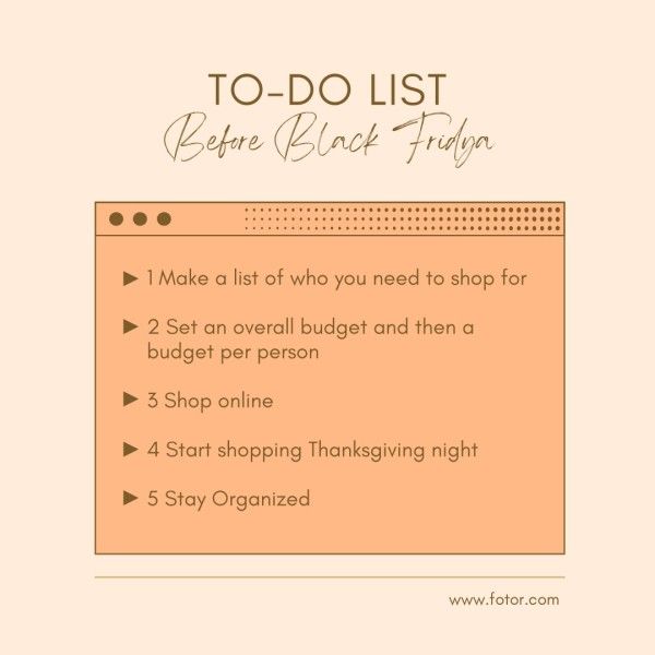 e-commerce, online shopping, promotion, Pink Black Friday Branding Fashion To Do List  Instagram Post Template