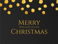 ブラックドットメリークリスマス メッセージカード