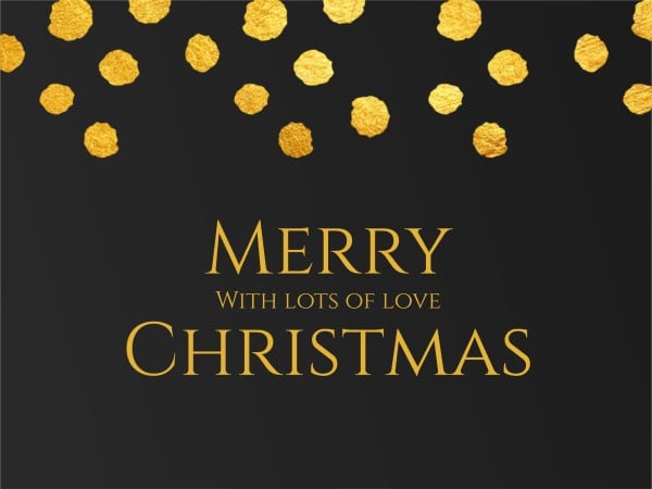 Black Dots Merry Christmas Card