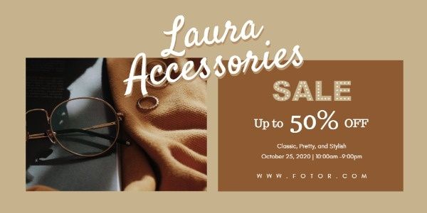 accessories, fashion, trend, Accessory Sales Twitter Post Template