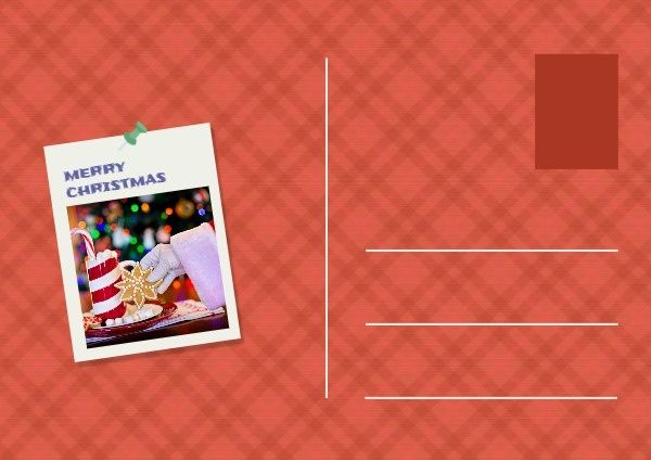 holiday, collage, gift, Merry Christmas Postcard Template