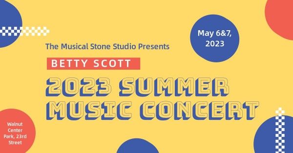  cover photo, concert, musical, Summer Music Facebook Event Cover Template