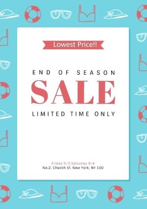 promotion, sales, promote sales, End Of Season Sale Poster Template
