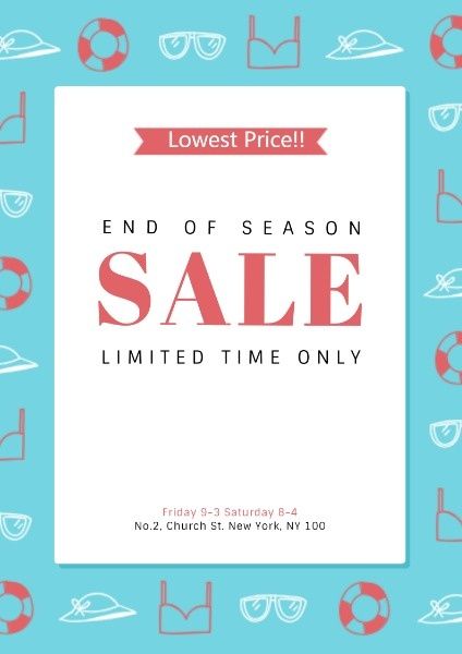 promotion, sales, promote sales, End Of Season Sale Poster Template