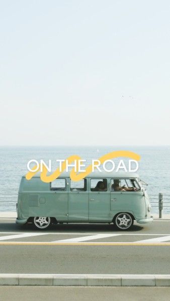 travel, view, vacation, Dream On The Road Instagram Story Template