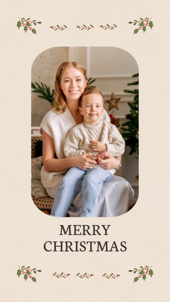 メリークリスマス家族写真 Instagram Story