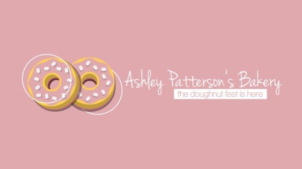 food, donut, donuts, Pink Doughnut Youtube Channel Art Template