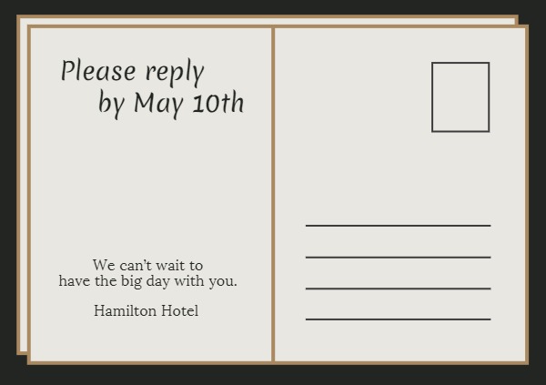 Online Wedding Rsvp Postcard Template Fotor Design Maker