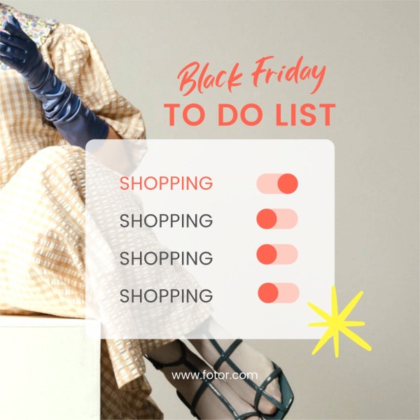 Black Friday Branding Fashion To Do List  Instagram Post