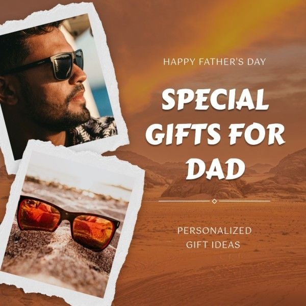 promo, promotion, sale, Brown Modern Father's Day Special Gift Ideas Instagram Post Template