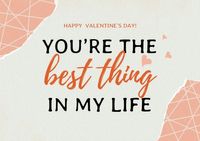 White And Orange Valentine's Day Confession Postcard