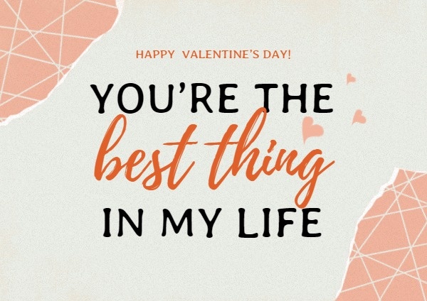 White And Orange Valentine's Day Confession Postcard