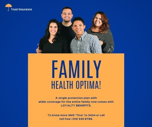 family, health, optima, Insurance Company Investment Facebook Post Template