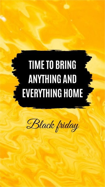 Yellow Black Friday Shopping Quote Instagram故事