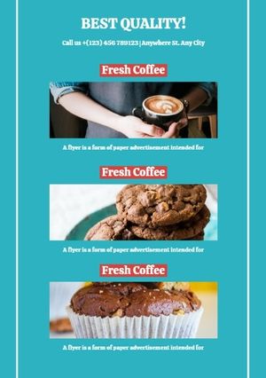 sale, marketing, business, Red Coffee Shop Flyer Template