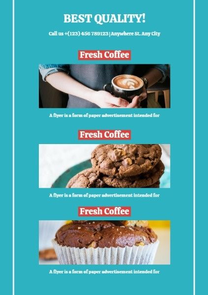 sale, marketing, business, Red Coffee Shop Flyer Template