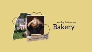 line, photo, baking, Bakery Sharing  Youtube Channel Art Template