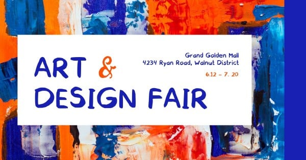 Watercolor Art & Design Fair Facebook Event Cover Facebook Event Cover