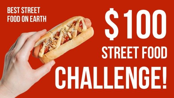 Red Street Food Challenge Youtube Thumbnail
