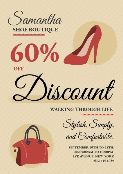beauty, fashion, business, Women's Boutique Sale Poster Template