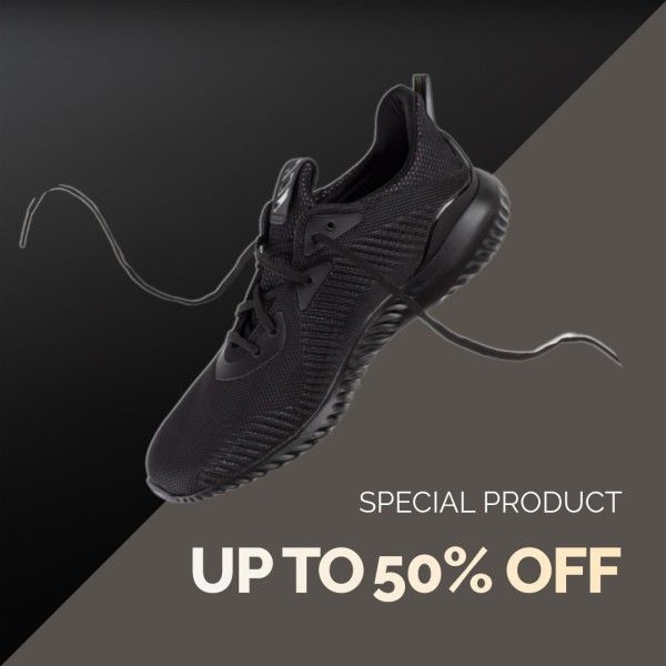 sale, promotion, discount, Black Simple Sports Shoes Product Photo Template