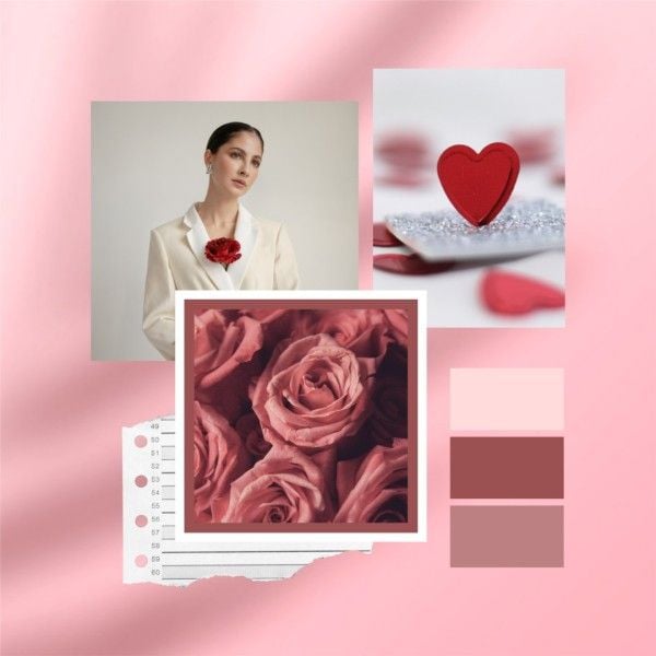 valentine's day, love, life, Pink Collage Valentines Day Gift Collage Photo Collage (Square) Template