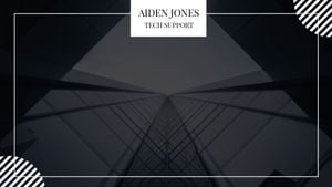 business, technology, company, Black Aiden Jones Tech Support Zoom Background Template