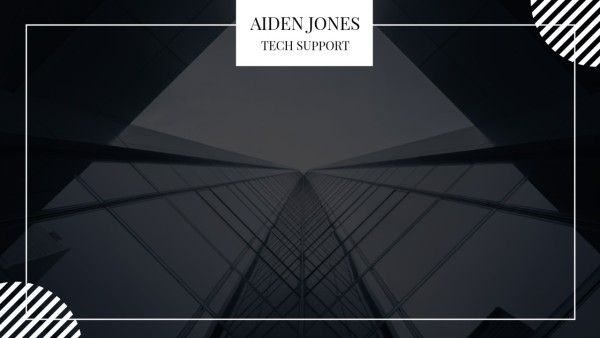 Black Aiden Jones Tech Support Zoom Background