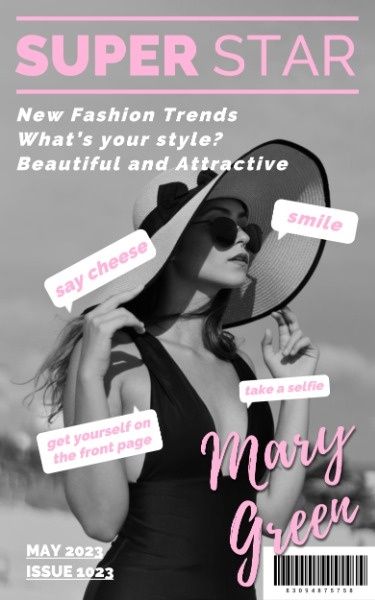 woman, girl, press, Fashion Magazine Cover Book Cover Template