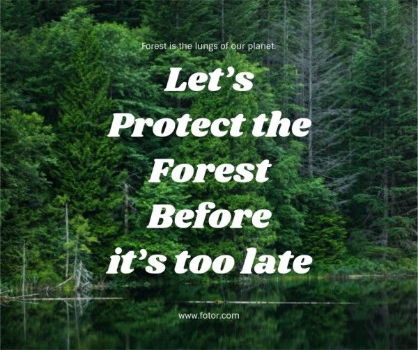 environment protection, protection, earth, Let Us Protect Our Forest  Facebook Post Template